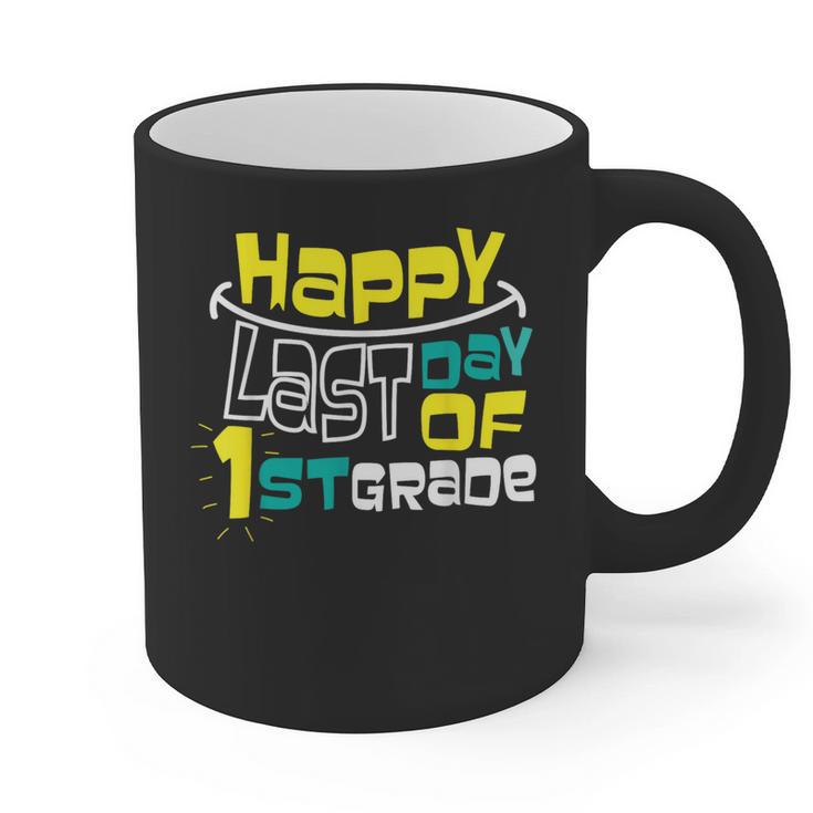 Cute Happy Last Day Of 1st Grade Shirt Kids Graduation Graphic Print Coffee Mug
