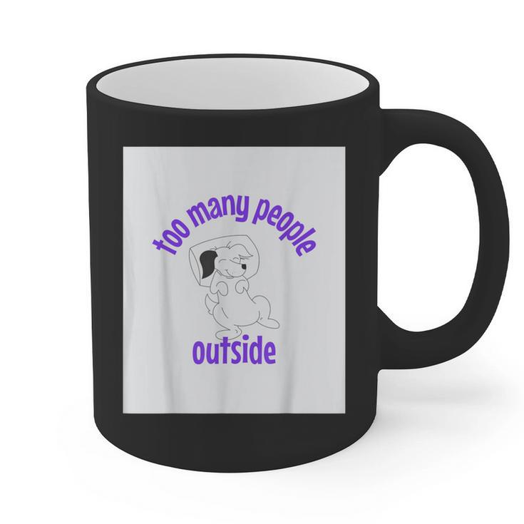 Cute Puppy With a Quote For Introverts Graphic Print Coffee Mug