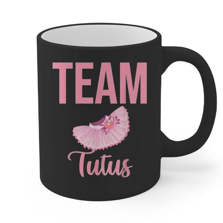 Cute Team Tutus Gender Reveal For Mom And Dad Graphic Print Coffee Mug