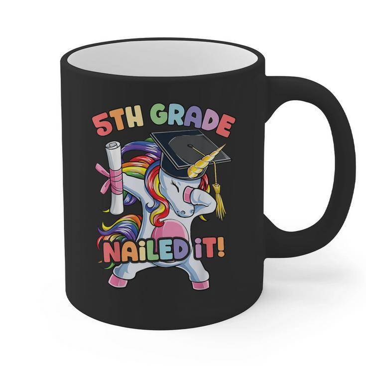 Dabbing 5th Grade Unicorn Graduation Class Of 2020 Nailed It Graphic Print Coffee Mug