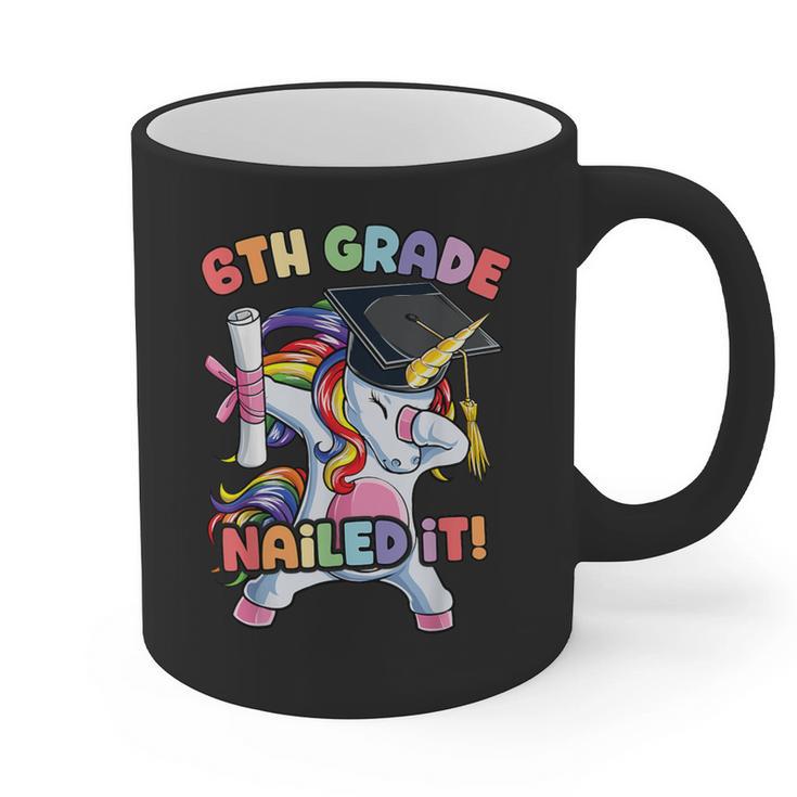 Dabbing 6th Grade Unicorn Graduation Class Of 2020 Nailed It Graphic Print Coffee Mug
