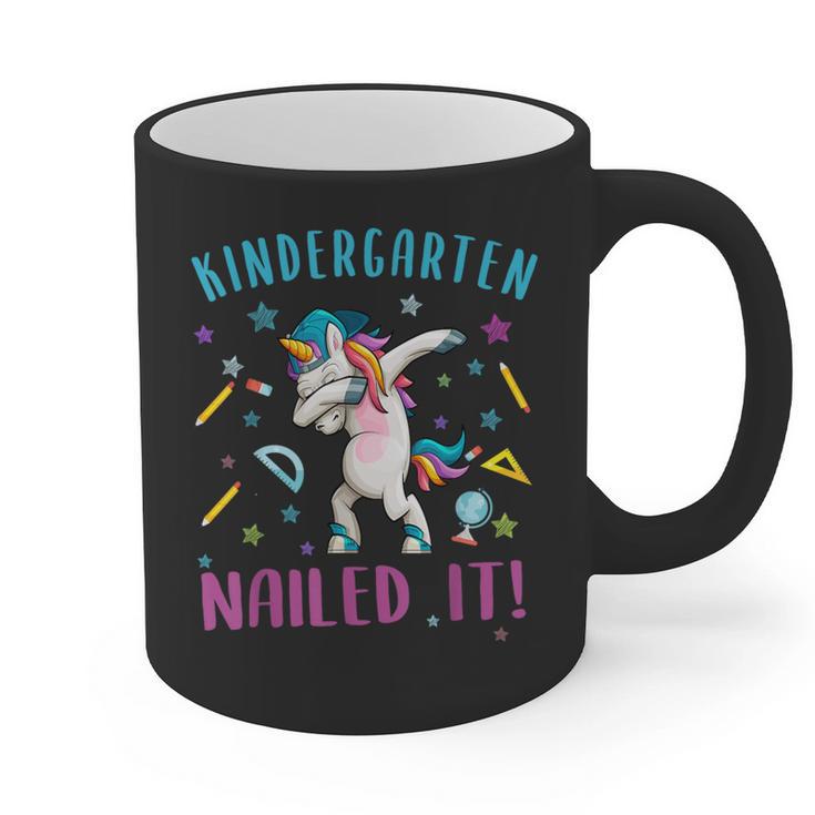 Dabbing Kindergarten Unicorn Graduation Class 2021 Nailed It Graphic Print Coffee Mug