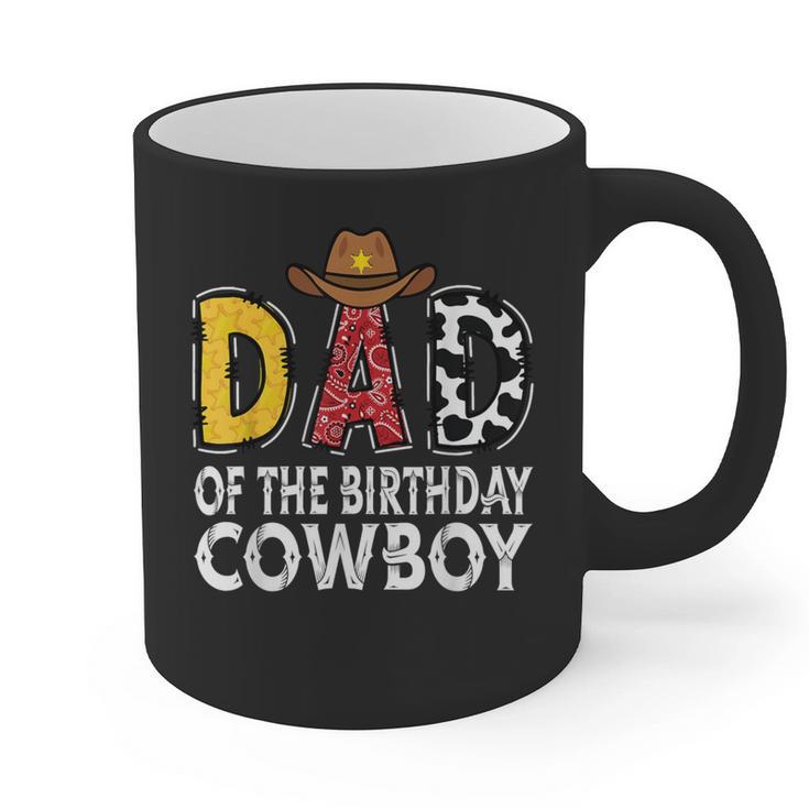 Dad 1st Birthday Cowboy Western Dad Birthday Boy Graphic Print Coffee Mug
