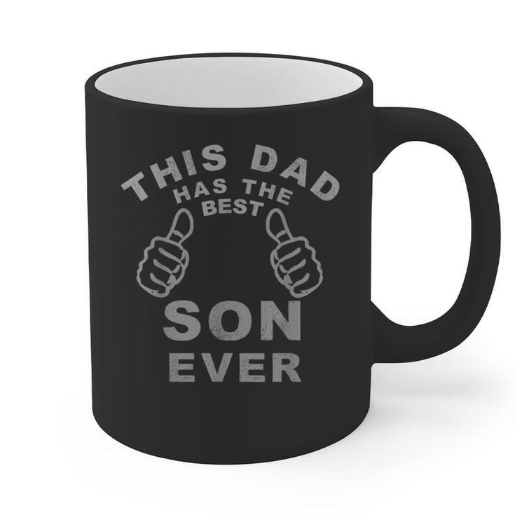 This Dad Has The Best Son Ever Fathers Day From Son Graphic Print Coffee Mug