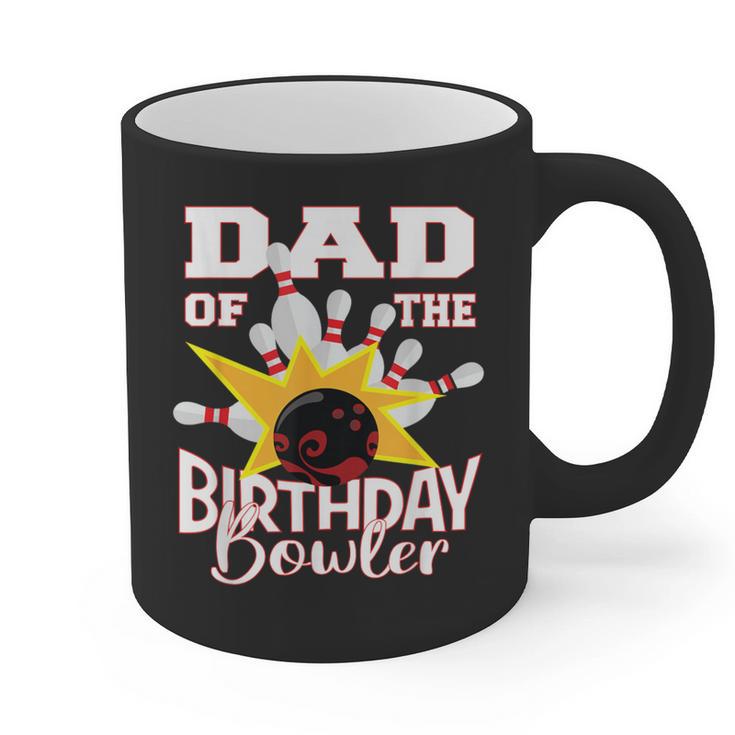 Dad Of The Birthday Bowler Kid Bowling Party Graphic Print Coffee Mug