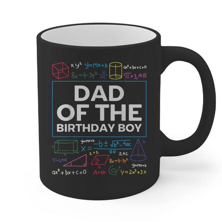 Dad Of The Birthday Boy 10th Birthday Math Party Outfit Graphic Print Coffee Mug