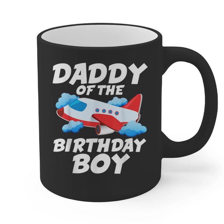 Dad Of The Birthday Boy Airplane Graphic Print Coffee Mug