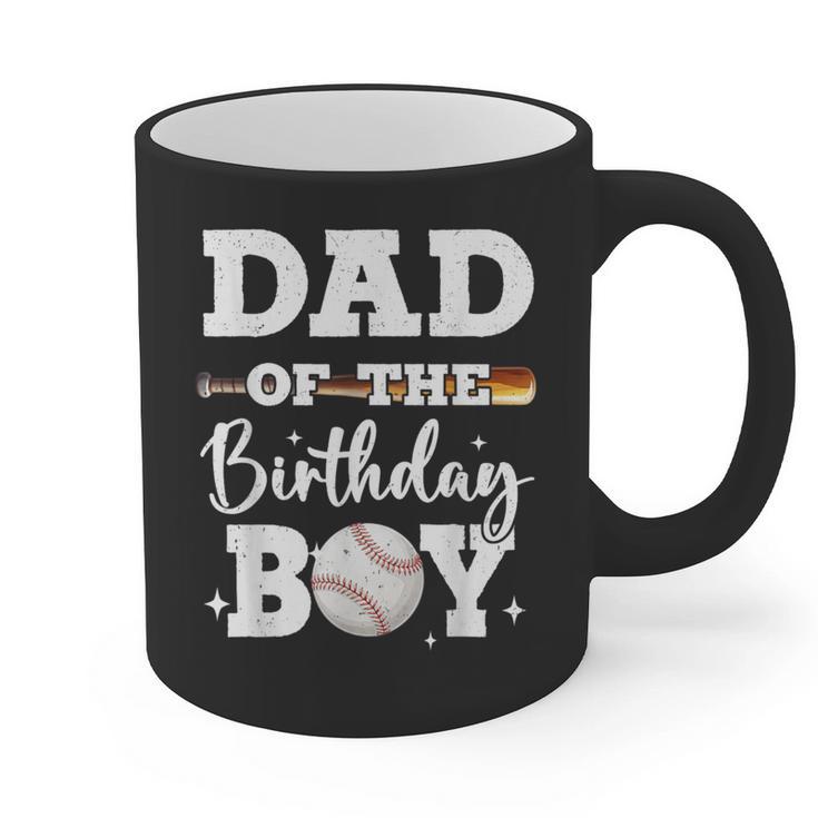 Dad Of The Birthday Boy Baseball Bday Family Graphic Print Coffee Mug