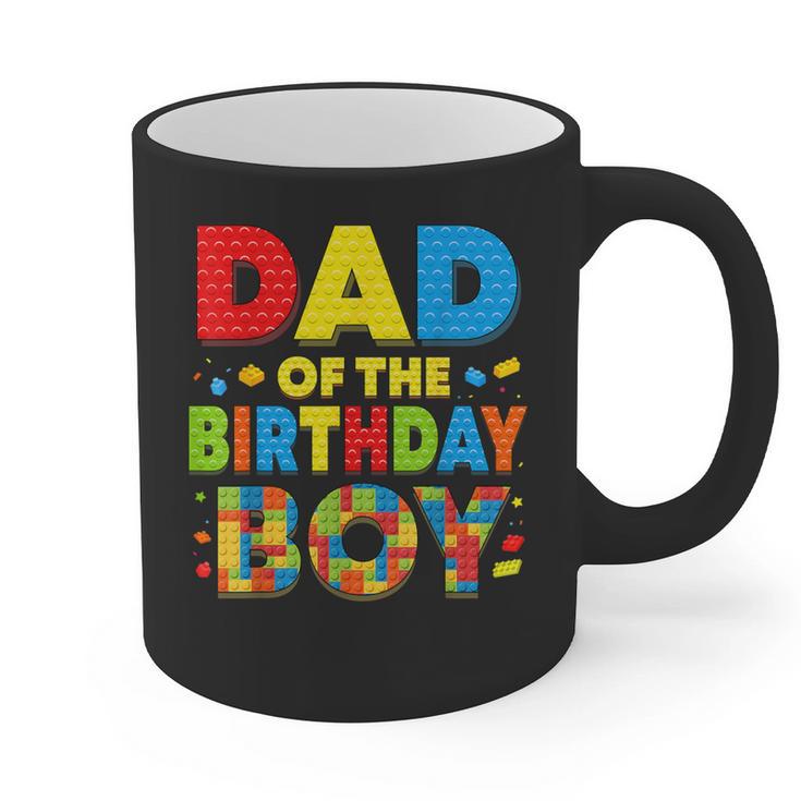 Dad Of The Birthday Boy Building Block Birthday Graphic Print Coffee Mug