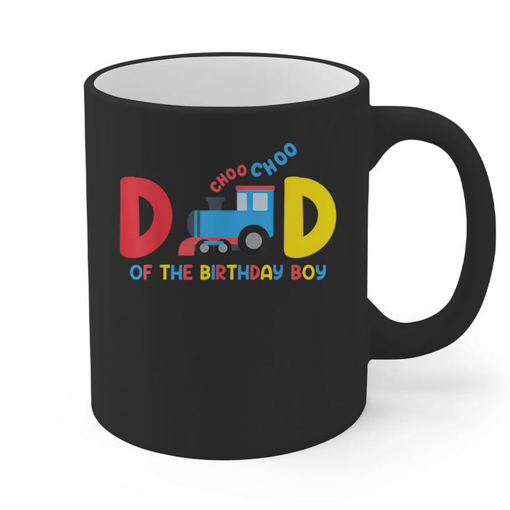 Dad Of The Birthday Boy Choo Choo Train Family Matching Graphic Print Coffee Mug