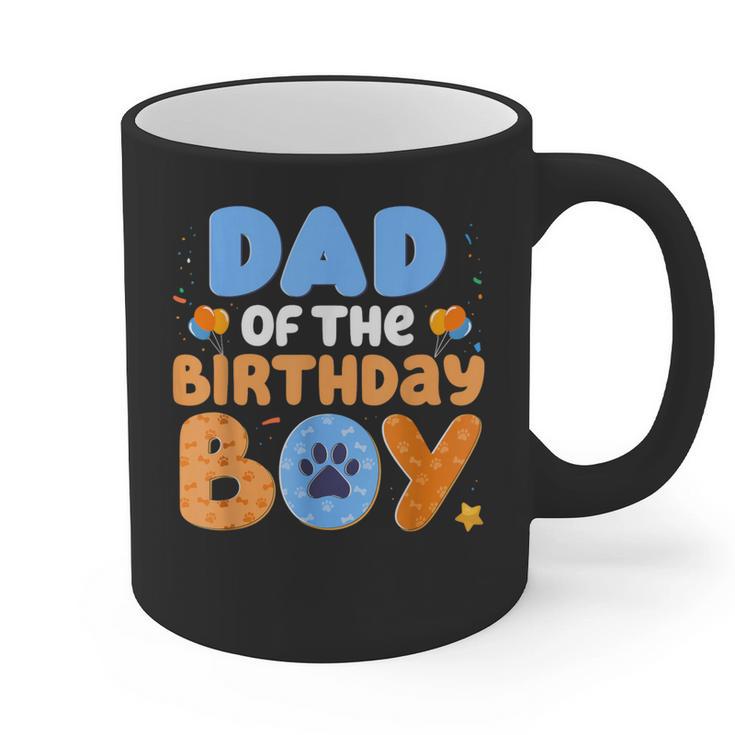 Dad Of The Birthday Boy Dog Lover Family Matching Graphic Print Coffee Mug