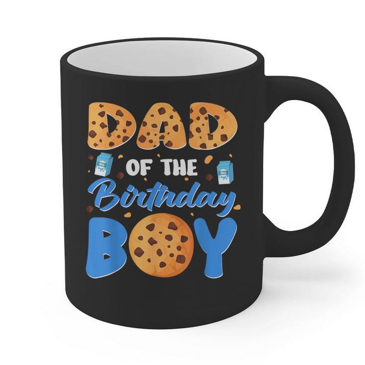 Dad Of The Birthday Boy Milk And Cookies 1 Year Old Graphic Print Coffee Mug