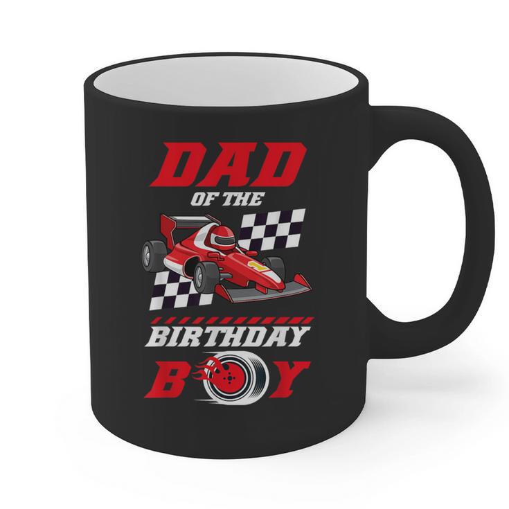 Dad Of The Birthday Boy Pit Crew Race Car Matching Family Graphic Print Coffee Mug
