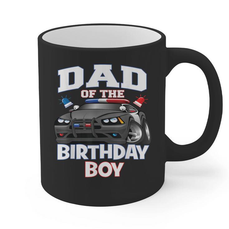 Dad Of The Birthday Boy Policeman Officer Party Graphic Print Coffee Mug