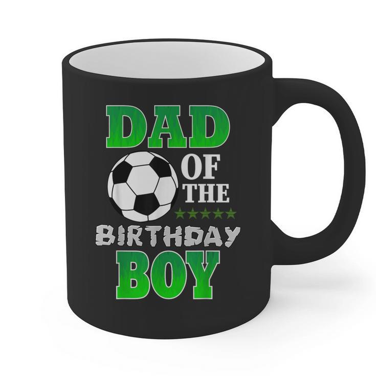 Dad Of The Birthday Boy Soccer Stars Outfit Graphic Print Coffee Mug