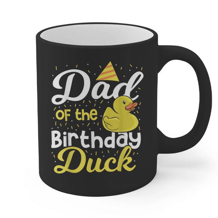 Dad Of The Birthday Duck Boy Rubber Duck Birthday Girl Graphic Print Coffee Mug