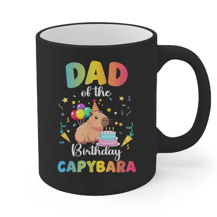 Dad Of The Birthday Girl Capybara Bday Party Family Graphic Print Coffee Mug