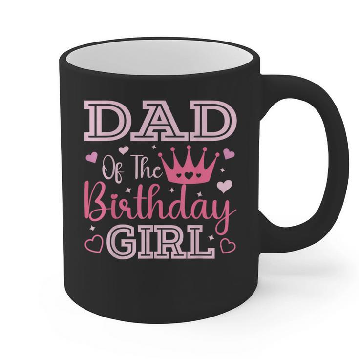 Dad Of The Birthday Girl Cute Pink Matching Family Party Graphic Print Coffee Mug