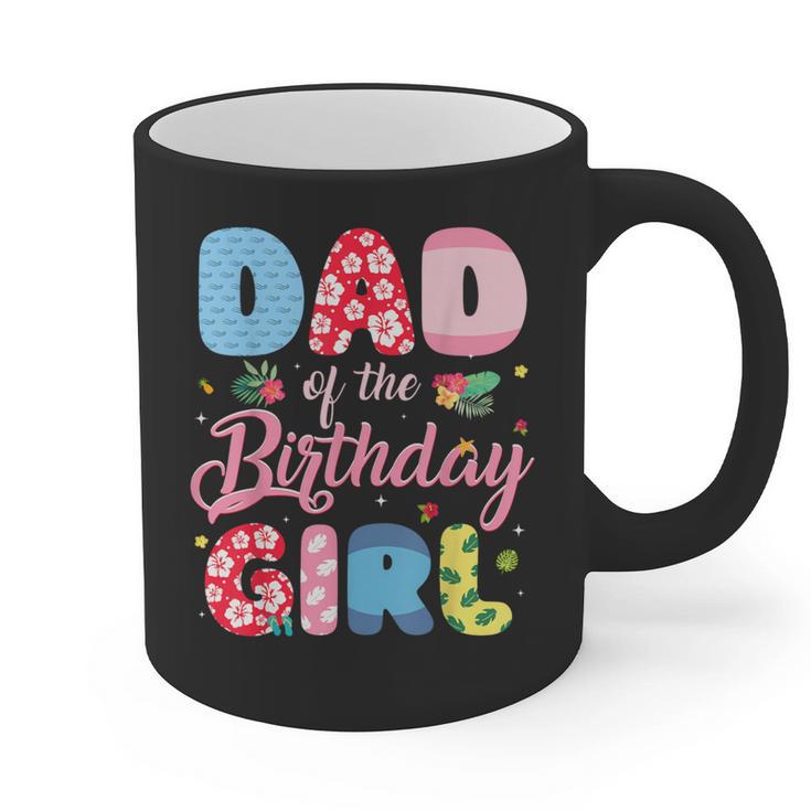 Dad Of The Birthday Girl Family Summer Beach Birthday Party Graphic Print Coffee Mug