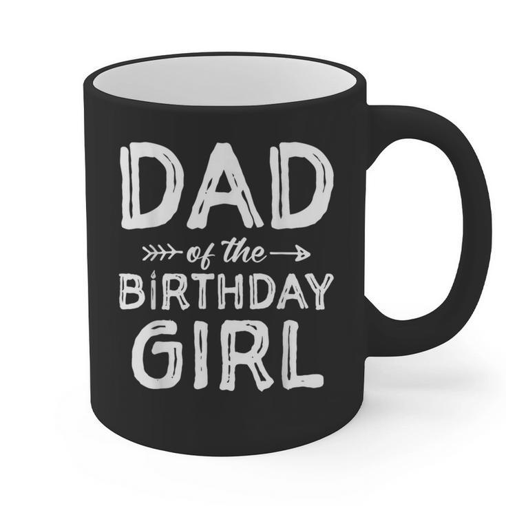Dad Of The Birthday Girl Father's Day Men Graphic Print Coffee Mug