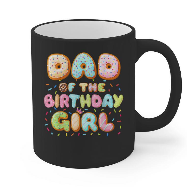 Dad Of The Birthday Girl Sweet Donut Birthday Family Graphic Print Coffee Mug