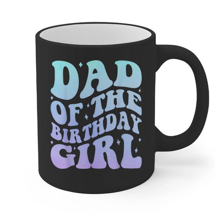 Dad Of The Birthday Girls Teens Kid Family Matching Birthday Graphic Print Coffee Mug