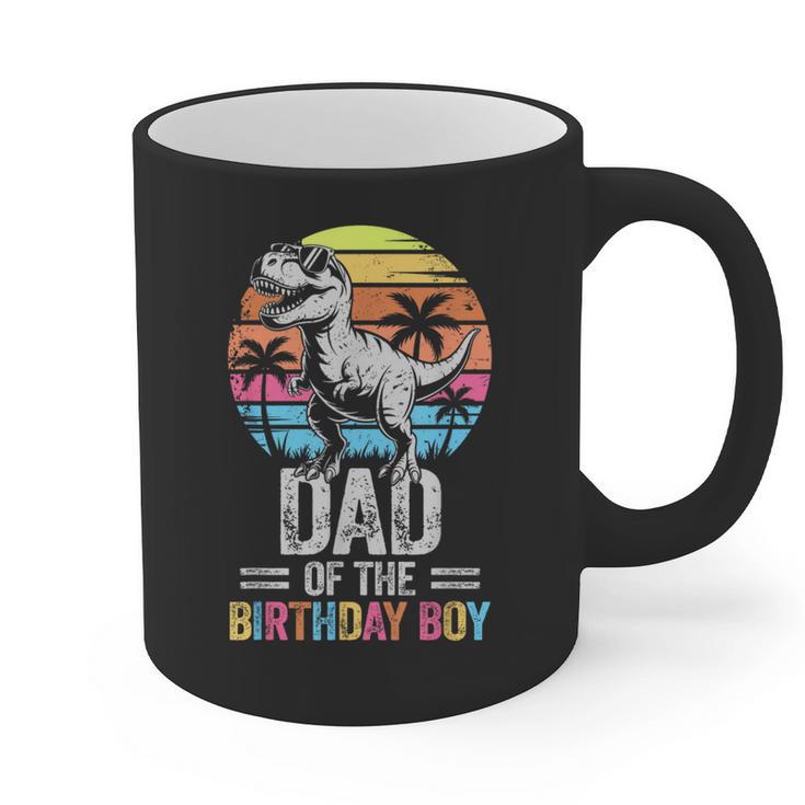 Dad Of The Birthday Party Outfit Dinosaur Daddy Graphic Print Coffee Mug