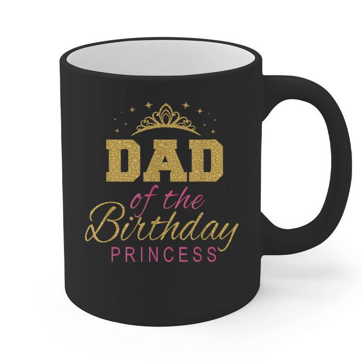Dad Of The Birthday Princess Girls Party Small Graphic Print Coffee Mug