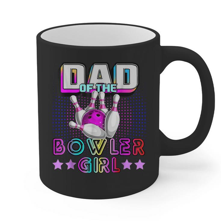 Dad Of The Bowler Girl Matching Family Bowling Birthday Graphic Print Coffee Mug