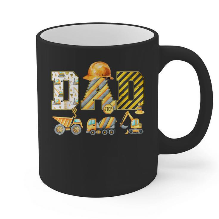 Dad Construction Excavator Kids Matching Family Party Graphic Print Coffee Mug