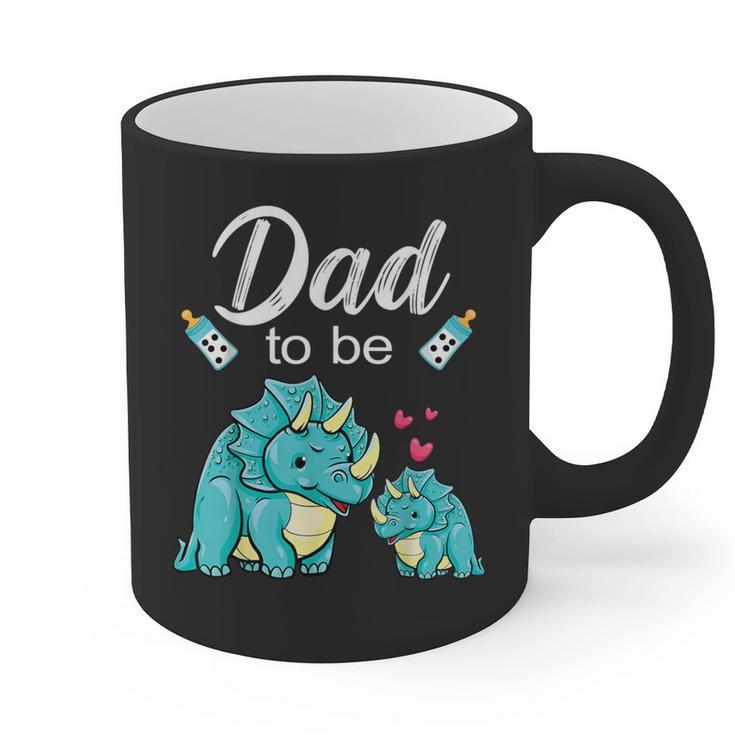 Dad To Be Dinosaur Baby Shower For Boy Graphic Print Coffee Mug