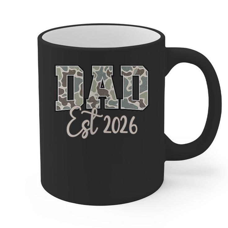 Dad Est 2026 Camo Old School Men Father's Day Dada Graphic Print Coffee Mug