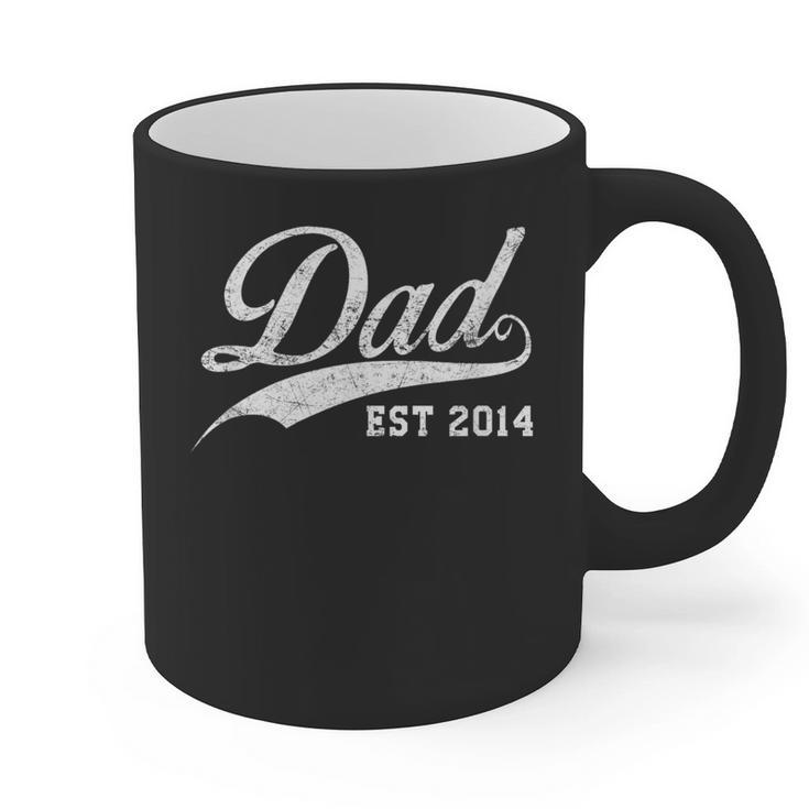 Dad Established 2014 Father's Day Graphic Print Coffee Mug