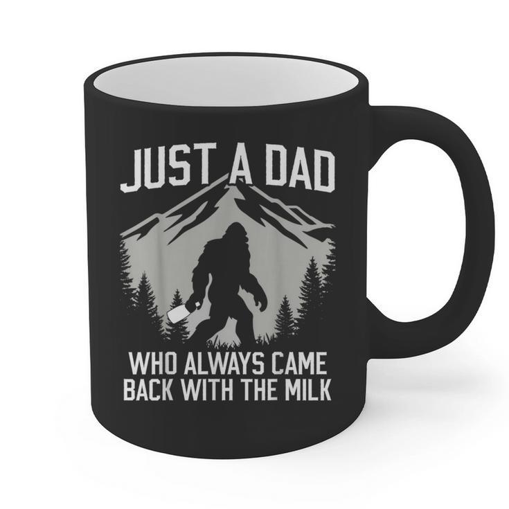 Dad Father Bigfoot Just A Dad Who Always Came Back Graphic Print Coffee Mug
