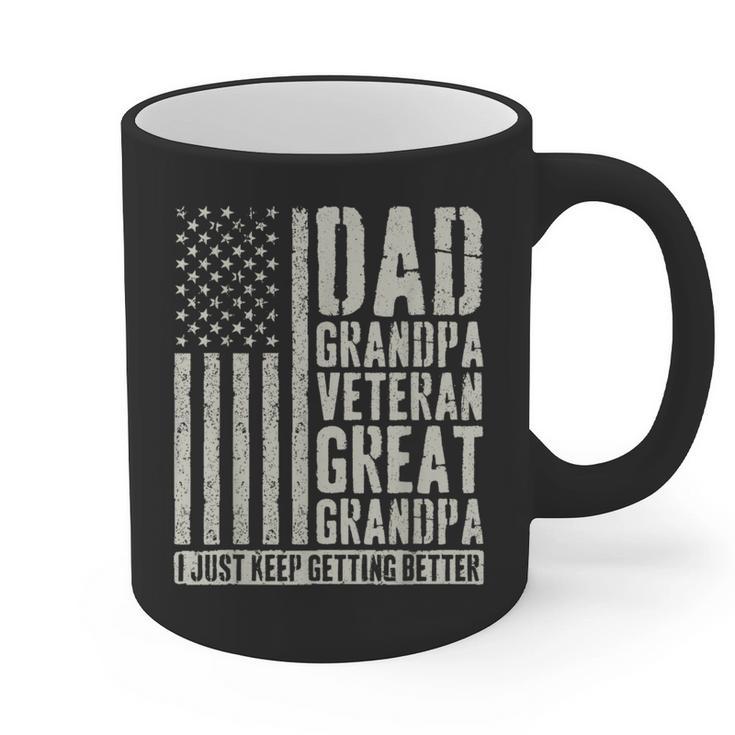 Dad Grandpa Veteran Great Grandpa Graphic Print Coffee Mug