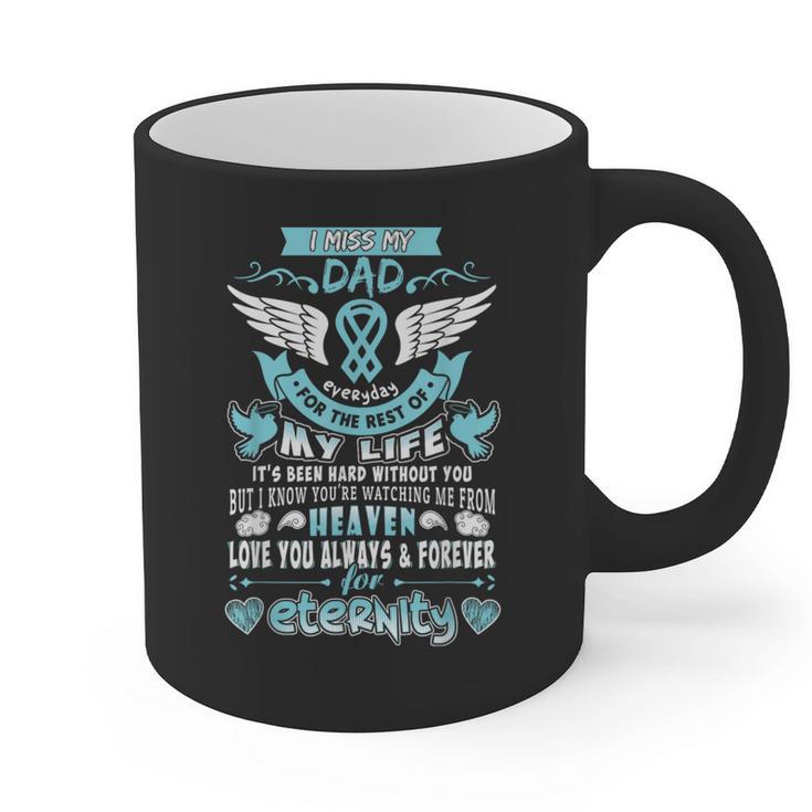 Dad Is My Guardian Angel Missing Memorial Day For Men Women Graphic Print Coffee Mug