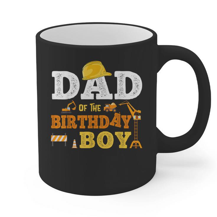 Dad Mom Of The Birthday Boy Kid Construction Matching Family Graphic Print Coffee Mug