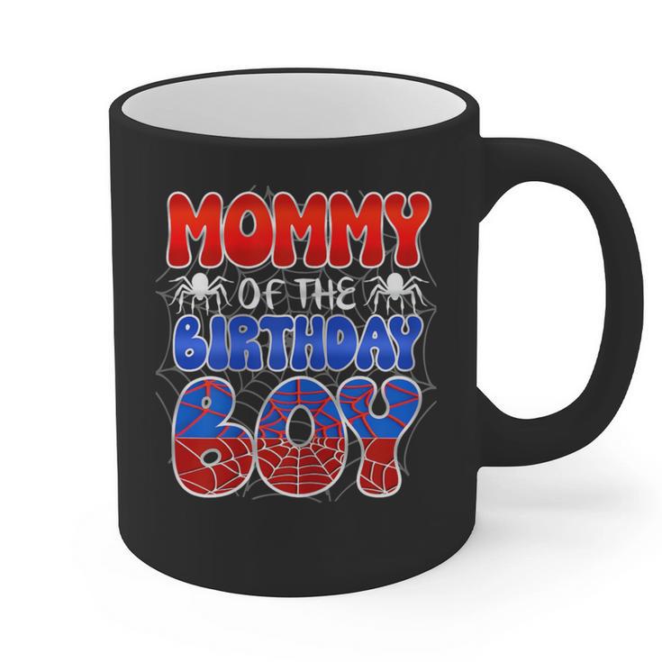 Dad And Mom Mommy Birthday Boy Spider Family Matching Graphic Print Coffee Mug