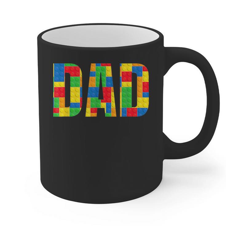 Dad Parent Brick Master Builder Building Blocks Set Family T Graphic Print Coffee Mug