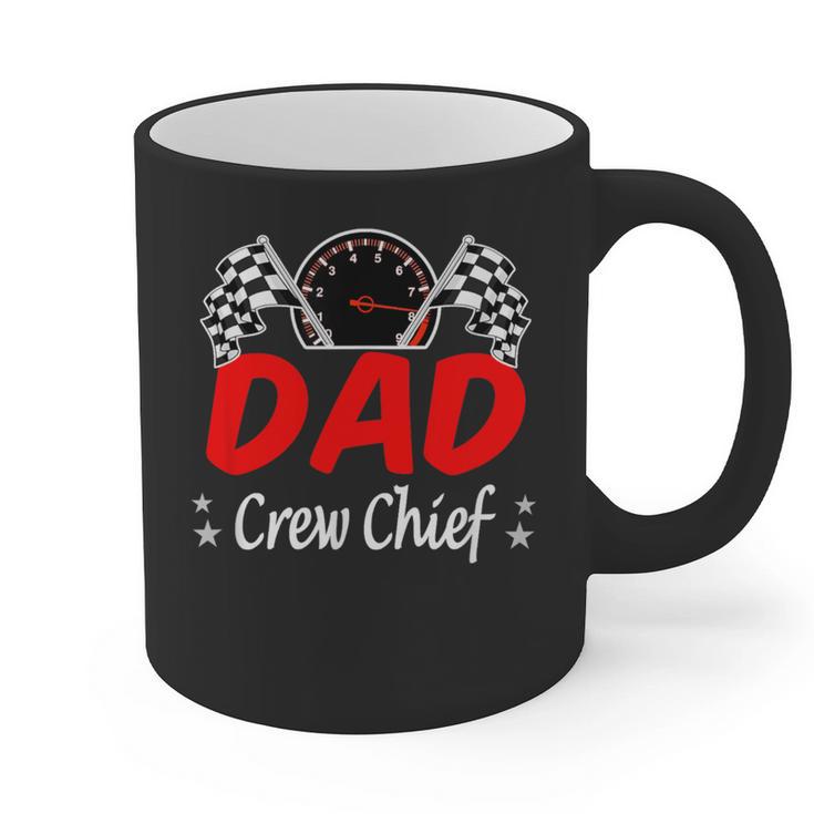 Dad Pit Crew Chief Racing Birthday Childs Party Fun Graphic Print Coffee Mug