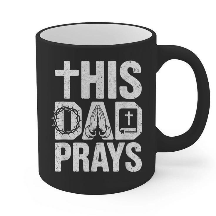 This Dad Pray Religious Vintage Father's Day Christian Daddy Graphic Print Coffee Mug