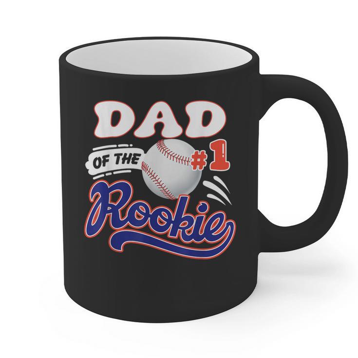Dad Rookie Of Year 1st Birthday Baseball Theme Matching Graphic Print Coffee Mug