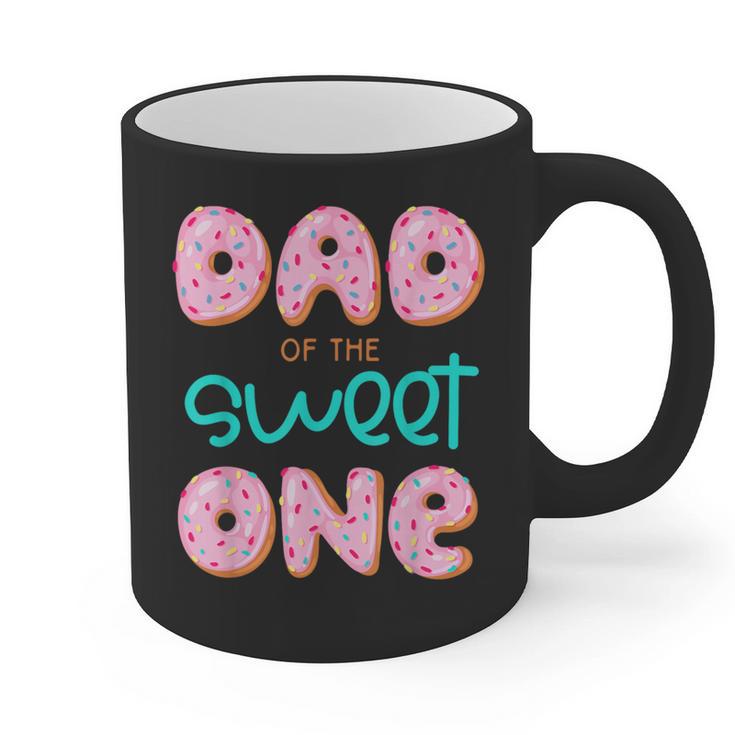 Dad Of Sweet One First Birthday Matching Family Donut Theme Graphic Print Coffee Mug