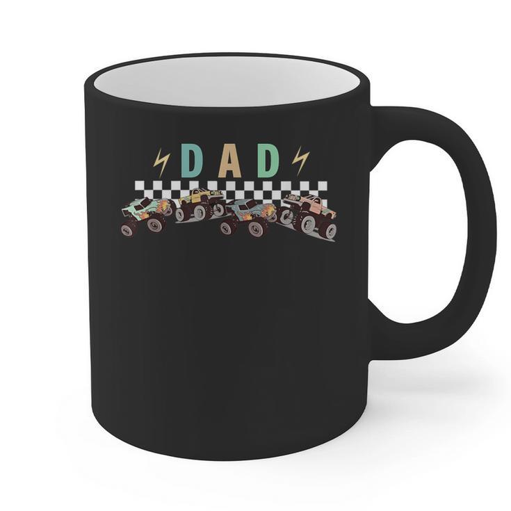 Dad Truck Dad Monster Truck Are My Jam Truck Lovers Graphic Print Coffee Mug