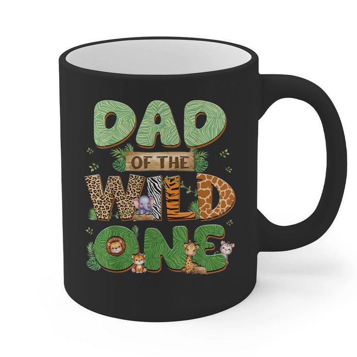 Dad Of The Wild One Birthday Family Matching Party Decor Graphic Print Coffee Mug