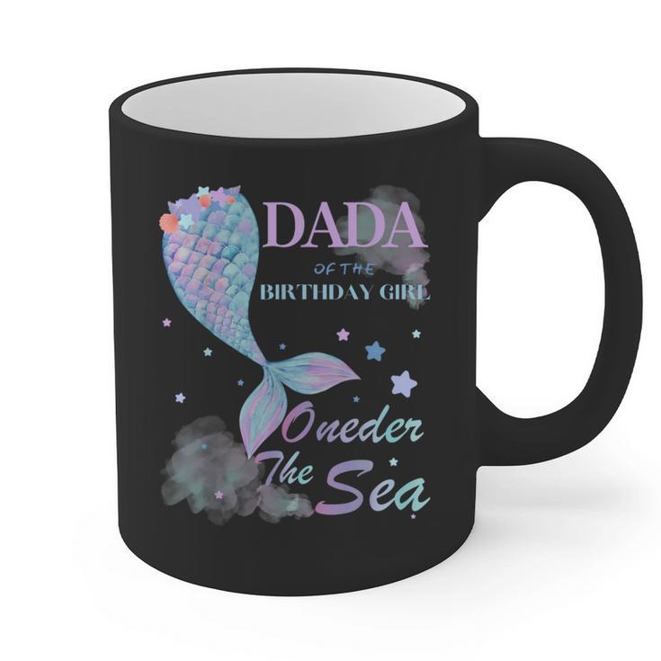 Dada Dad 1st Birthday Mermaid Oneder The Sea Family Matching Graphic Print Coffee Mug