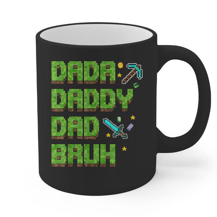 Dada Daddy Dad Bruh Father's Day Game Pixel Graphic Print Coffee Mug