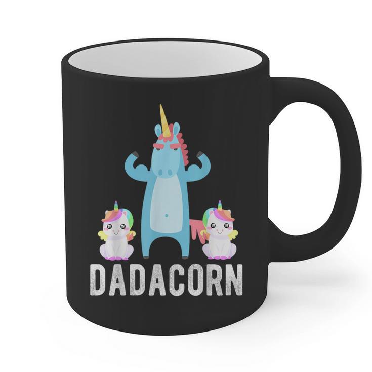 Dadacorn Unicorn Lover Tee For Papa Dad And Kid Graphic Print Coffee Mug