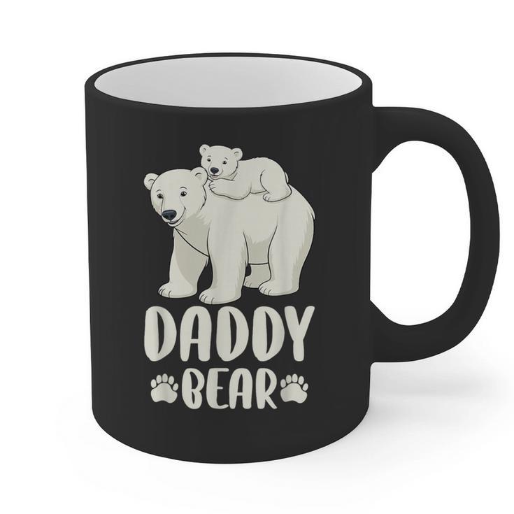 Daddy Bear And Cub Polar Bear Graphic Print Coffee Mug