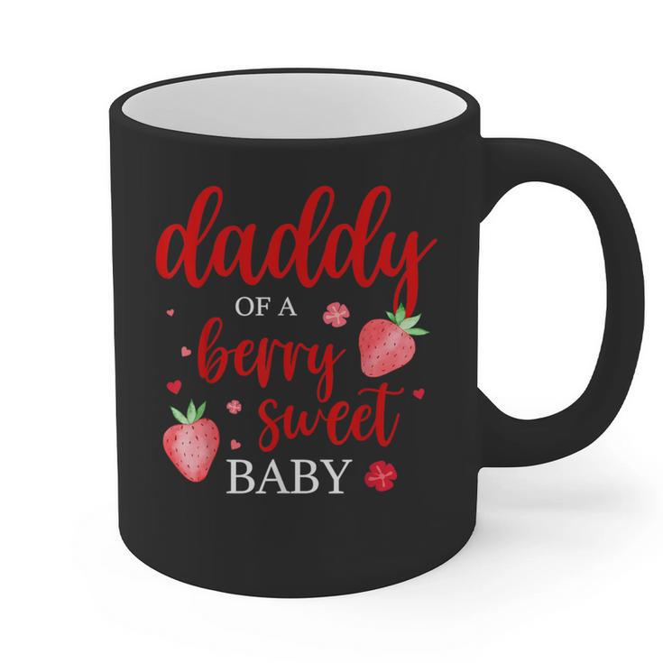 Daddy Of A Berry Sweet One Strawberry Baby First Birthday Graphic Print Coffee Mug